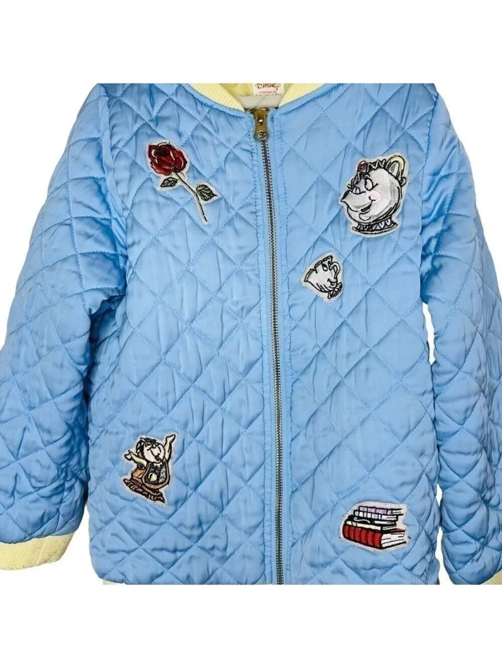 Disney Collection by Tutu Couture Beauty & The Beast Blue‎ Quilted Jacket Girls